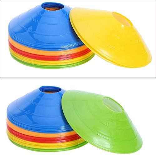BiAnYC 25/50/100 Pcs Pro Disc Cones - Training Cones Agility Soccer Cones with Carry Bag for Training, Soccer, Football, Basketball,Kids and Other Sports and Games(5 Colors)