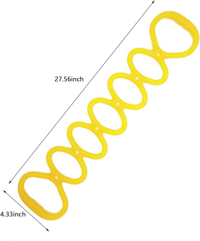 7 Ring Stretch Resistance Exercise Band, BetterJonny Workout Bands Yoga Stretching,Foot, Leg and Arm Exerciser for Home or Fitness Center Workout Walking Exercise