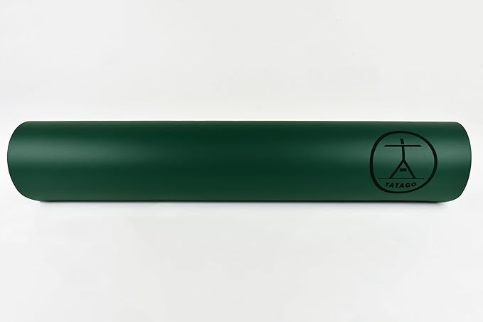 Tatago Hot Yoga Mat Non Slip-Professional Grade Natural Rubber Yoga Mat, Pliates Mat, Stretching Mat or exercise mats for home workout. Nonslip for Hot and Sweaty Classes. Includes Yoga Strap for Carrying and Stretching too.