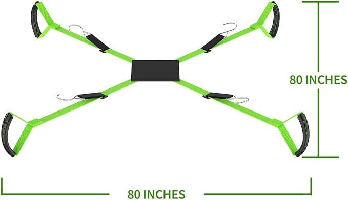 Potted Plant Mover,Plant Lifting Straps for Garden Flower Pots, Planters,Rocks, Trees,Easily Lift and Move Heavy Items Up to 200 Pounds,Mid Size, Green, Patent Pending