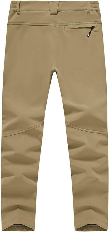 Rdruko Men's Snow Pants Waterproof Insulated Winter Hiking Pants Snowboard Fleece Lined Softshell Ski Pants