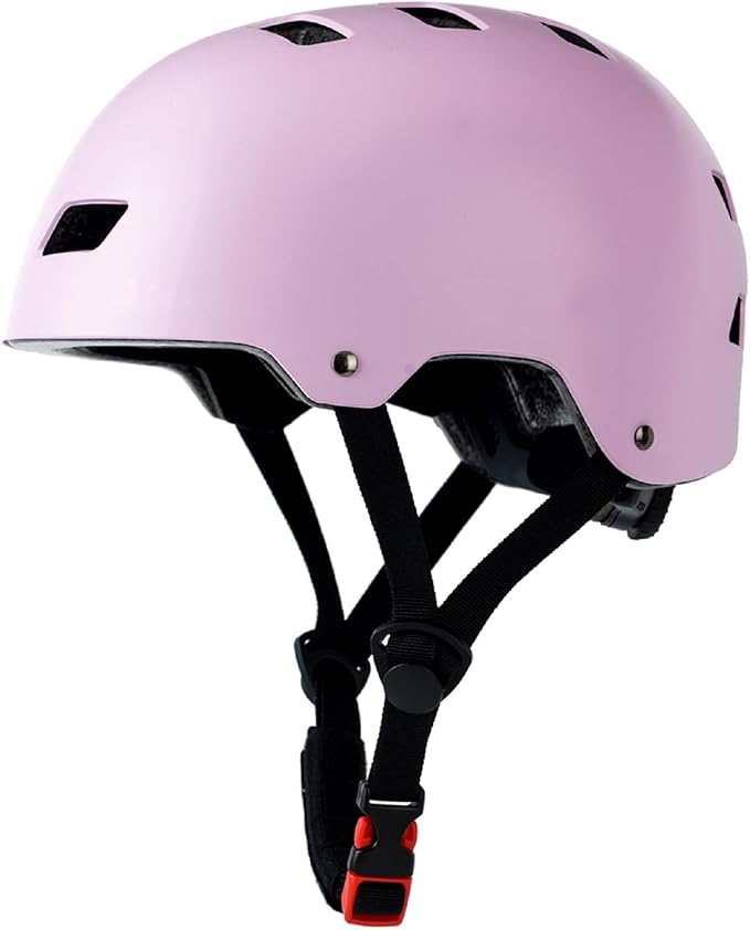 Bike Helmet 3 Sizes for Teenager Kids Youth Adults,Bavilk Skateboard Helmet Adjustable Multi-Sport Bicycle Cycling Scooter Roller Skate Inline Skating Rollerblading for Girls Boys Women Men Teen
