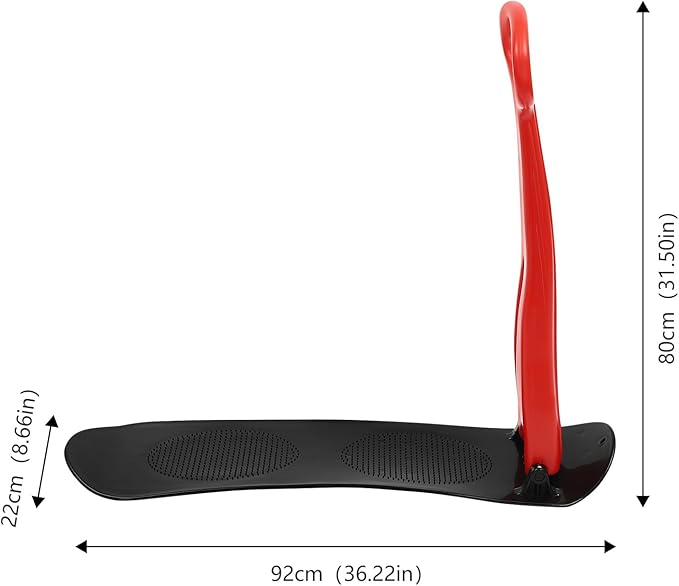 3 Pack Ski Scooter, Snow Sled, Fold-up Snow Scooter for Skiing (Black, Red)
