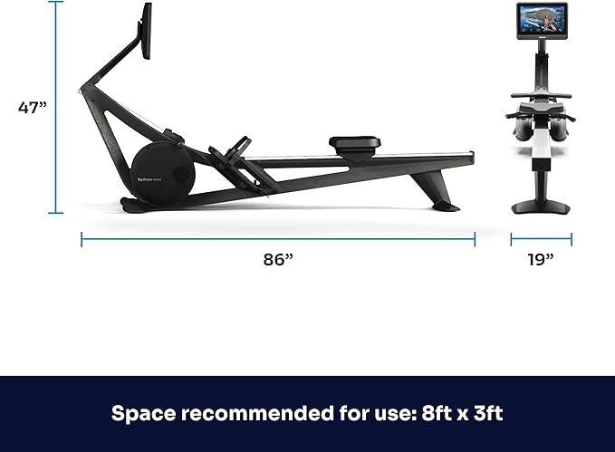 Hydrow Wave Rowing Machine with 16" HD Touchscreen & Speakers - Foldable | Live Home Workouts, Subscription Required