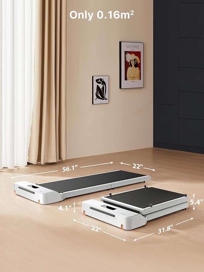 WALKINGPAD Foldable Walking Pad Treadmill for Home Office, Under Desk Treadmill with Adaptive Speed Control, Compact Design for Small Spaces, No Assembly Needed