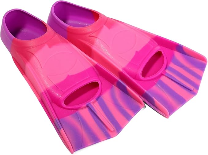 Kids Swim Fins,Short Kids Fins Youth Swimming Flippers for Lap Swimming Training for Children Girls Boys Beginners