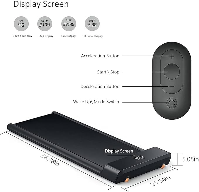 WALKINGPAD Foldable Walking Pad Treadmill for Home Office, Under Desk Treadmill with Adaptive Speed Control, Compact Design for Small Spaces, No Assembly Needed