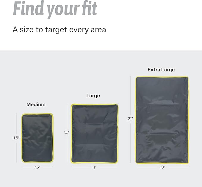 Hot & Cold Reusable Gel Packs (XL, 1 Pack) Flexible Soft Compress - Ice & Heat Therapy for Injuries, Back, Shoulder, Hip, Knee, Joint Pain, Swelling, Bruises, Post Surgery - Sport Temp