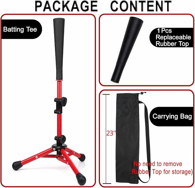 Baseball Tee for Kids,Batting Tee,Softball Tee,tee Stand, Youth Hitting Tee,Teeball Tee,Travel Tee,Easy Adjustable Height 20.5-30.2inch