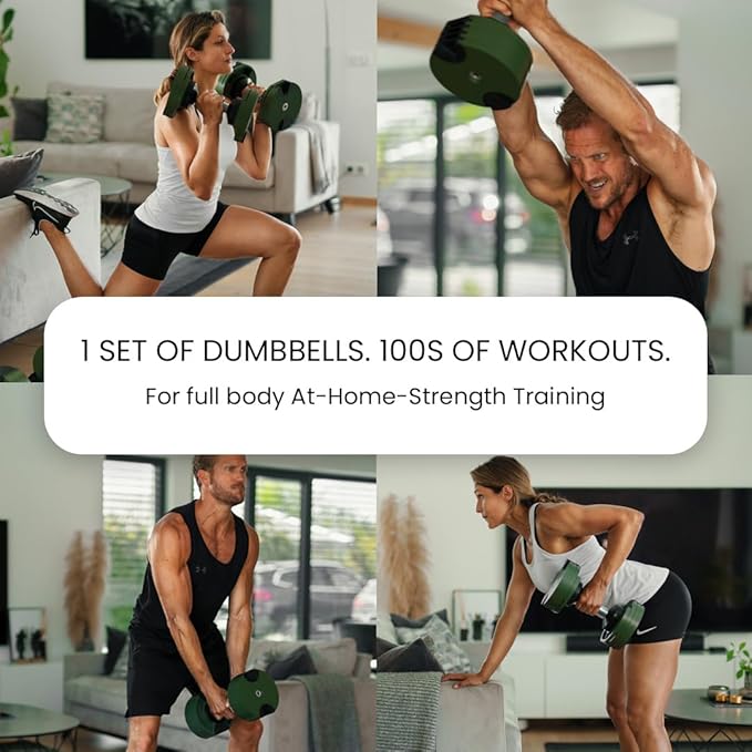 NUOBELL Adjustable Dumbbells 5-80 lbs: Replace 16 Sets, Ideal for Home Gym Weight Bench & Press