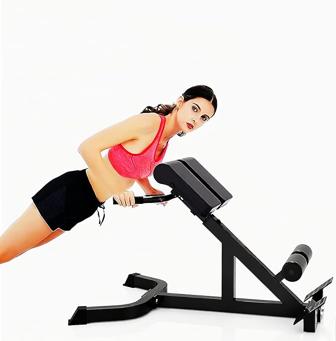 ComMax Roman Chair Back Hyperextension Bench Adjustable Back Exercise Machine Home Gym Workout Equipment for Abs and Glute