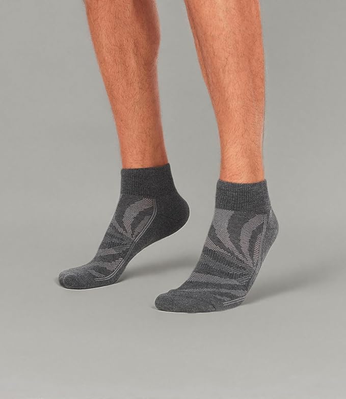 Lapulas 6 Pack Men's Ankle Socks with Cushion, Cotton Quarter Socks for Sport Training Running