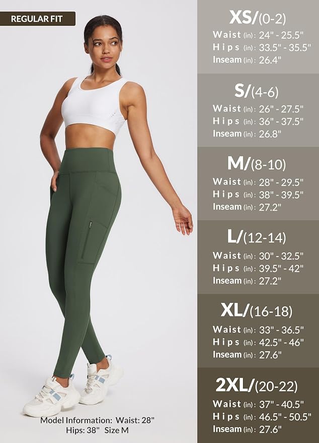 baleaf Women's Fleece Lined Leggings Waterproof Winter Hiking Pants Thermal Running Tights Zipper Pockets High Waisted