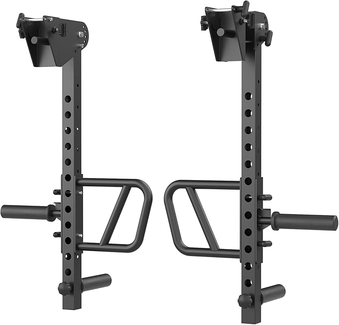 Adjustable Lever Arms, Power Rack Attachment for Full-Body Strength Training, Compatible with 2x2, 2x3, 3x3 Racks, Fits 1’’ & 2’’ Weight Plates, 350LB Capacity, Multi-Grip Handles, TK800