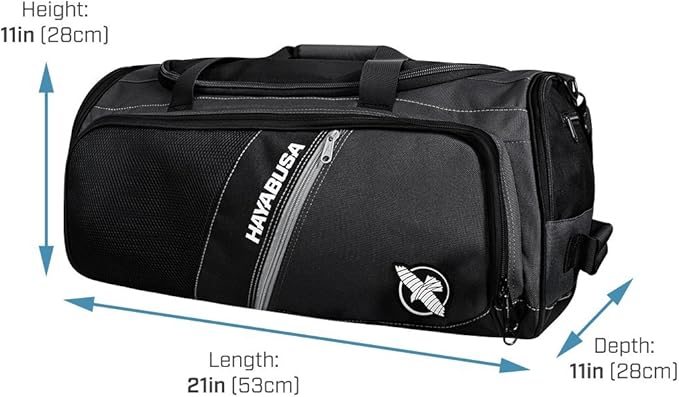 Hayabusa Ryoko Duffle Bag - Black/Grey, 50L