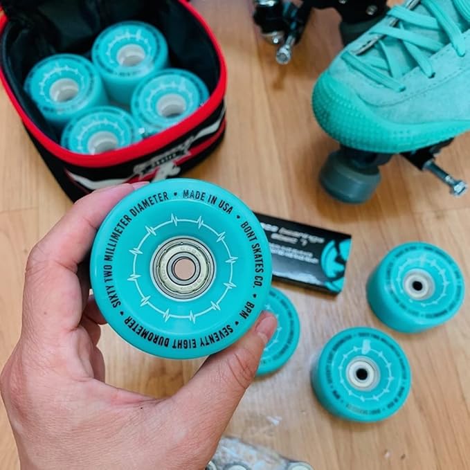 Bont Skates BPM Quad Roller Skate Outdoor Wheels - Suitable for Recreational Skating Asphalt Sidewalk Boardwalk Street - 62x35mm 78A, Made in USA