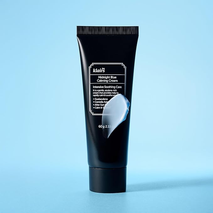 DearKlairs Midnight Blue Calming Cream – Soothing Face Moisturizer for Oily & Sensitive Skin, Redness Relief & Hydrating, Lightweight Texture, 2 Fl Oz