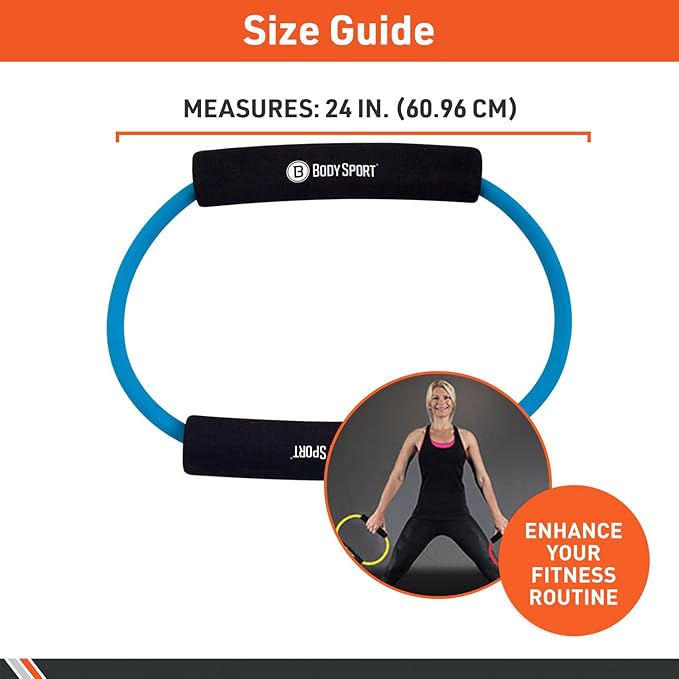 Body Sport Loop Tubing , Resistance Band with Foam Pad Handles for Strength Training and Rehabilitation