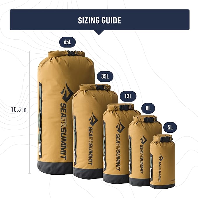 Sea to Summit Big River Dry Bag, Heavy-Duty Dry Storage, 5 Liter, Jet Black