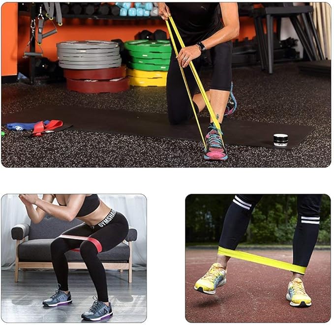 Resistance Bands Set, Workout Bands with Handles, Door Anchor, Ankle Straps and Carry Bag, Exercise Bands for Shape Body and Home Workouts