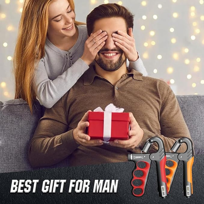 Hand Gripper Strengthener, Hand Squeezer Adjustable Resistance, Grip Strengthener Forearm Strengthener, Hand Exerciser for Muscle Building and Injury Recover, Forearm Strengthener