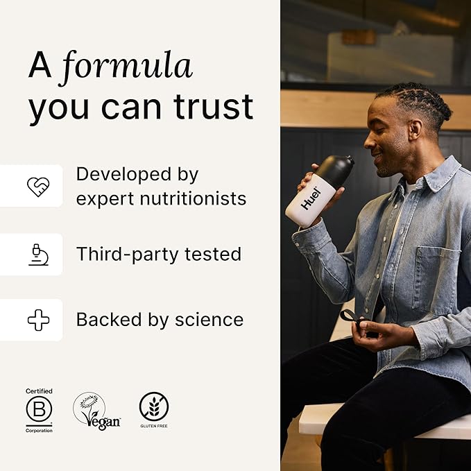 Huel Black Edition | Vanilla 40g Vegan Protein Powder | Nutritionally Complete Meal | 27 Vitamins and Minerals, Gluten Free | 17 Servings | Scoop not included to reduce plastic