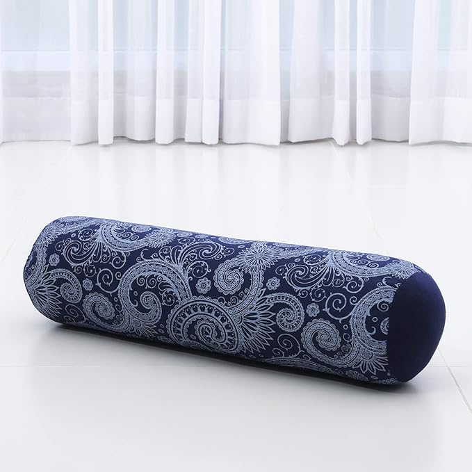 Leewadee Small Yoga Bolster – Shape-Retaining Cervical Neck Roll, Tube Pillow for Comfortable Reading, Kapok Filling, 22 x 6 x 6 inches