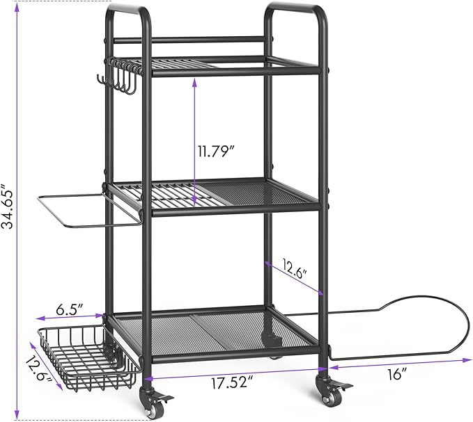 Home Gym Storage Rack Exercise Equipment Storage Organizer for Yoga Mat Dumbbells Kettlebells Foam Roller Yoga Strap & Resistance Bands, Ideal Yoga Mat Holder & Workout Equipment Organizer
