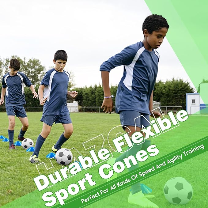 Kids Soccer Goal for Backyard, 6x4 9x5 FT Portable Soccer Nets Pop Up with Ball, Agility Ladder, Cones, Target & Carry Bag for Toddler Youth Outdoor Indoor Training Practice Sports Games Play