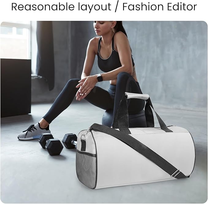 C&F BOGMOST Small Gym Bag for Travel & Duffel - 20 Inch Lightweight Carry On Bag for Men & Women, Mini Duffel Bag,Perfect for Sports, Weekend Trips, and Overnight Stays, Grey