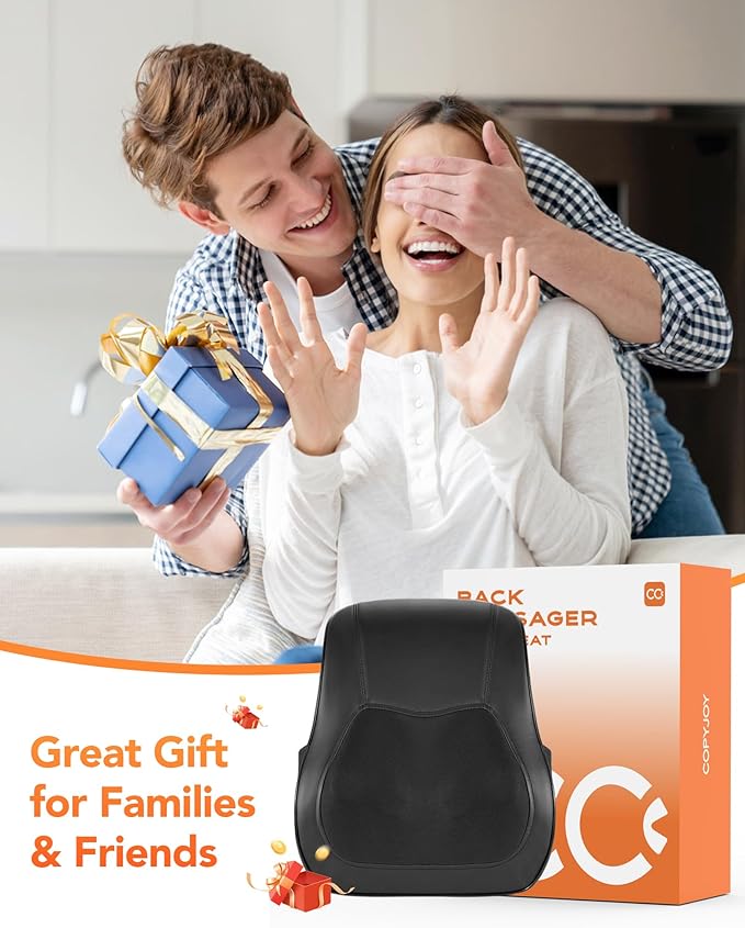 Back Massager with Heat, Neck Massager for Pain Relief Deep Tissue 3D Shiatsu Kneading Electric Massage Pillow for Whole Body Relaxation, Home, Car, Office Use, Gifts for Mom, Dad, Women, Men