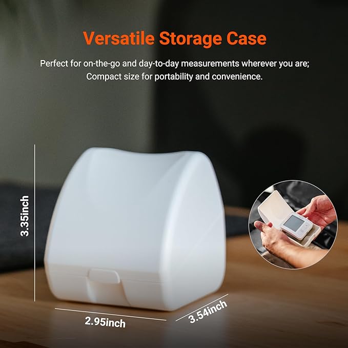 iHealth Push Wrist Blood Pressure Monitor, Digital Bluetooth Blood Pressure Machine with Large Display and Portable Carrying Case for at Home and Travel Use