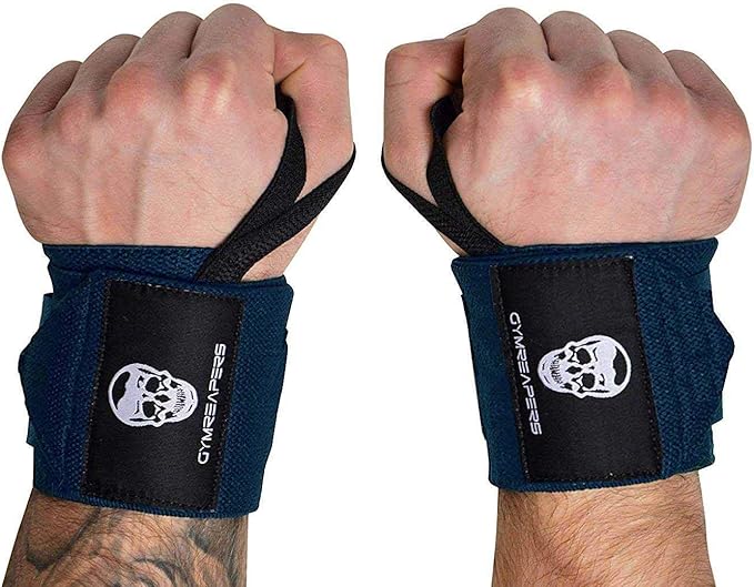 Gymreapers Weightlifting Wrist Wraps (IPF Approved) 18" Professional Quality Wrist Support with Heavy Duty Thumb Loop - Best Wrap for Powerlifting Competition, Strength Training, Bodybuilding