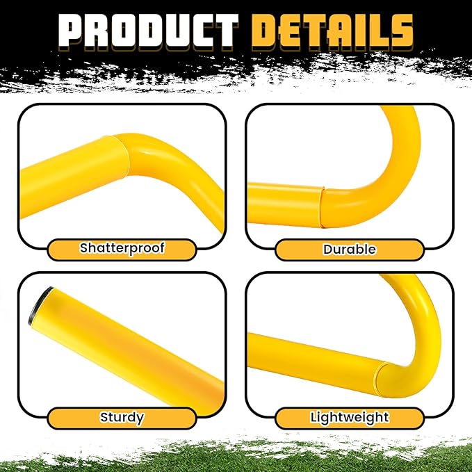 5 Pcs Speed Agility Training Hurdles Detachable Durable Equipment Plyometric and All Purpose Speed Training Hurdle Equipment for Athletes Soccer Basketball