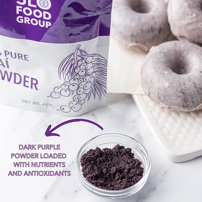 Slofoodgroup Freeze Dried Açaí Powder - Pure Acai Powder from Brazil (1 Lb Açaí), Acai Fruit Powder