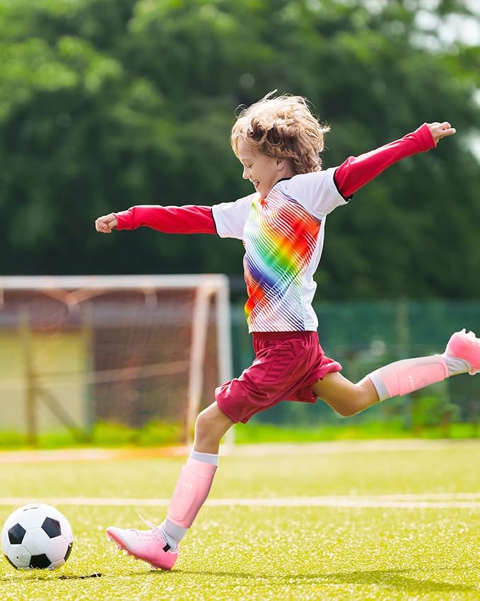 Gonex Soccer Shin Guards for Kids Adult, Youth Boys Girls Shin Guards Slip in Soccer Shin Pad Sleeves Canilleras for Football Games, EVA Cushion Protection Reduce Shocks & Injuries