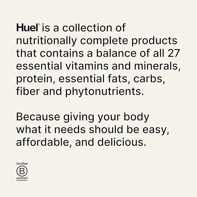 Huel Black Edition Protein Powder Meal Replacement Shake - Cookies and Cream 34 Scoops Packed with 100% Nutritionally Complete Food, Including 40g of Protein, 8g Fiber, 27 Vitamins Minerals 1
