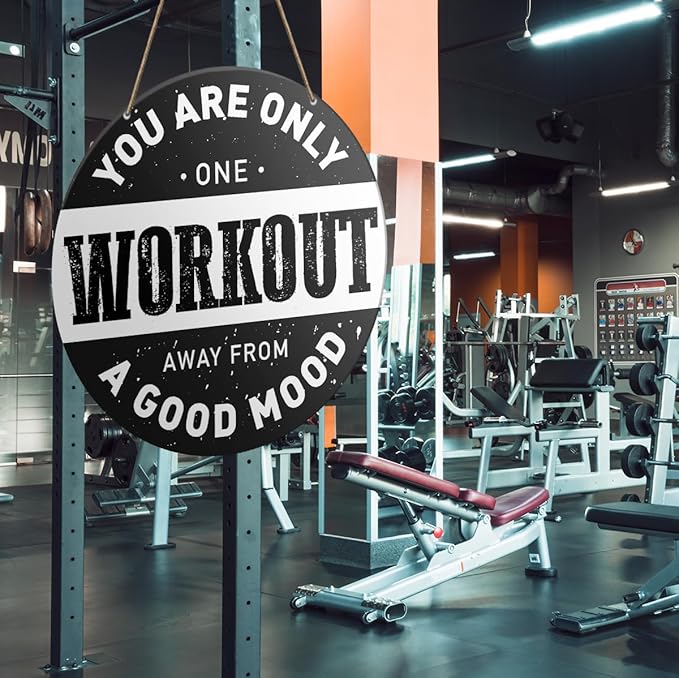 Gym Sign Decor, Home Gym Sign, Workout Room Fitness Room Decor Gym Sign Decoration, Gym Gift for Trainer Exercise Lover, Your Are Only One Workout
