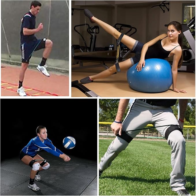 2Pcs Fitness Thigh Straps Soft Neoprene Padded Fitness Leg Exercise Attachment Adjustable Thigh Resistance Belt for Machines Gym Workout Speed Exercise Taekwondo Football Running