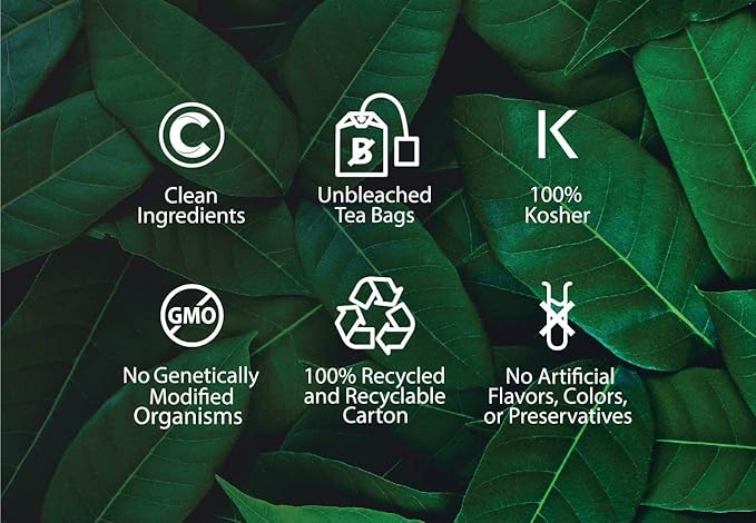 Buddha Teas - Organic Raspberry Leaf Tea - Herbal Tea - For Health & Wellbeing - With Vitamins, Antioxidants & Calcium - Clean Ingredients - Caffeine Free - OU Kosher - 18 Tea Bags (Pack of 1)