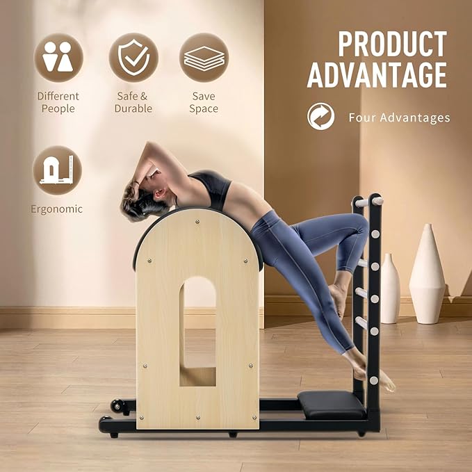 Ladder Barrel Pilates Equipment, Pilates Exercise Equipment for Building Strength and Flexibility, Strength-Training Tool, Workout Equipment for Home Pilates Gym or Studio Use