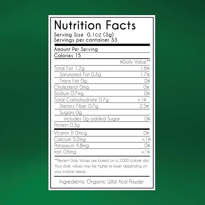 It’s Good Energy Organic Amazonian Wild Acaí Powder | Freeze-Dried | 8x More Antioxidants, Rich in Omega 3-6-9 | Non-GMO, Gluten-Free, Keto | No Sugar | Great for Smoothies & Drinks