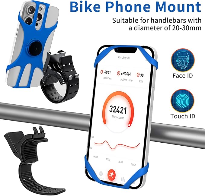 3in1 Phone Holder for Running,Arm Band/Wrist Holder/Bike Mount,Phone Armbands 360° Rotation & Detachable Fit All 4.5-7" Cellphone for iPhone 16/15/Pro/ProMax/14/13/12/mini/Pro Max/XS/XR