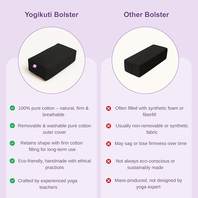 Rectangular Cotton Yoga Bolster, Yoga Pillow, Yoga Cushion, Yin yoga Bolster, Iyengar yoga bolster