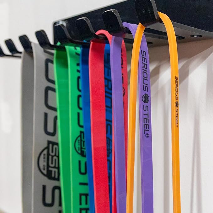 Serious Steel Fitness 37" Resistance Training Bands (Portable Exercise Band System Training Bands- Great for Individuals Looking for Tension Throughout The Exercise)