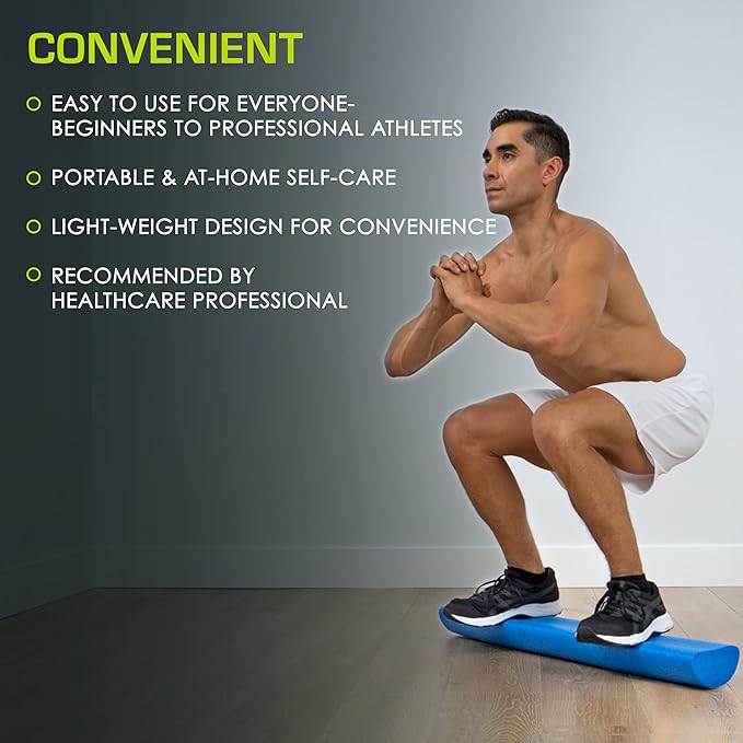 ProsourceFit Flex Foam Rollers for Muscle Massage, Physical Therapy, Core & Balance Exercises Stabilization