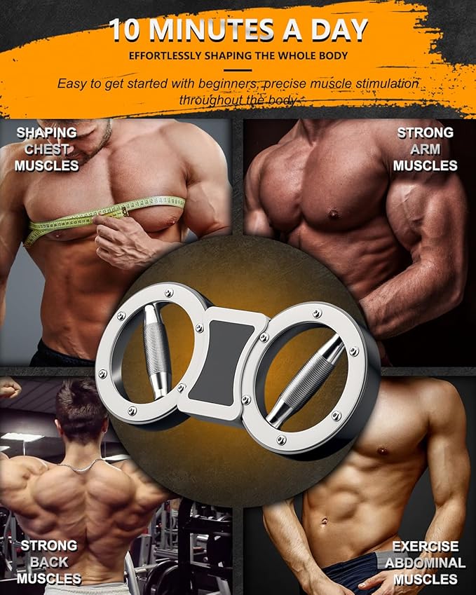 Rotator Burn Machine, 8-12LB Arm Exercise Equipment with Adjustable Resistance, Spinning Arm Machine, Gripster Forearm Trainer, 360 Degree Rotating Grips, Forearm Grip Strengthener