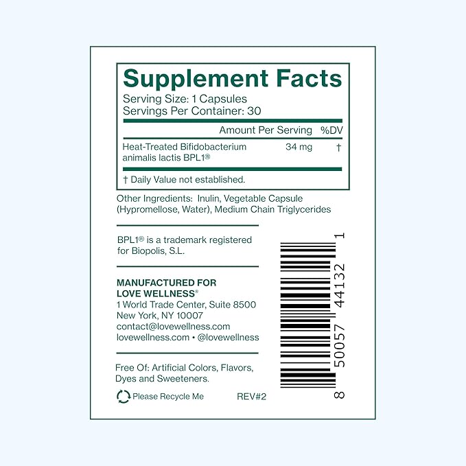 Love Wellness Hello Burn Activate | Support Visceral Fat Burn with HT BPL1 Postbiotic | Supports Healthy Waist Circumference, Longevity and Metabolic Wellness | 30 Count
