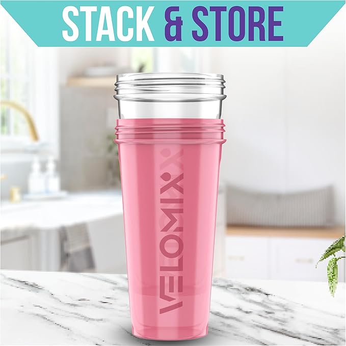 '-2 Pack- 28 oz Protein Shaker Bottles for Protein Mixes - 2x Wire Whisk | Leak Proof Shaker Cups for Protein Shakes | Protein Shaker Bottle Pack (Pink/Transparent)