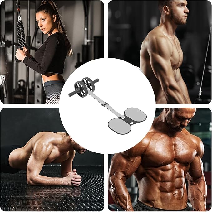 Abdominal Roller - Abdominal Workout Roller with Resistance Band | Abdominal Wheel | Abdominal Tearer | Multifunctional Abs Workout Equipment | Core Strength Training Roller for Men and Women